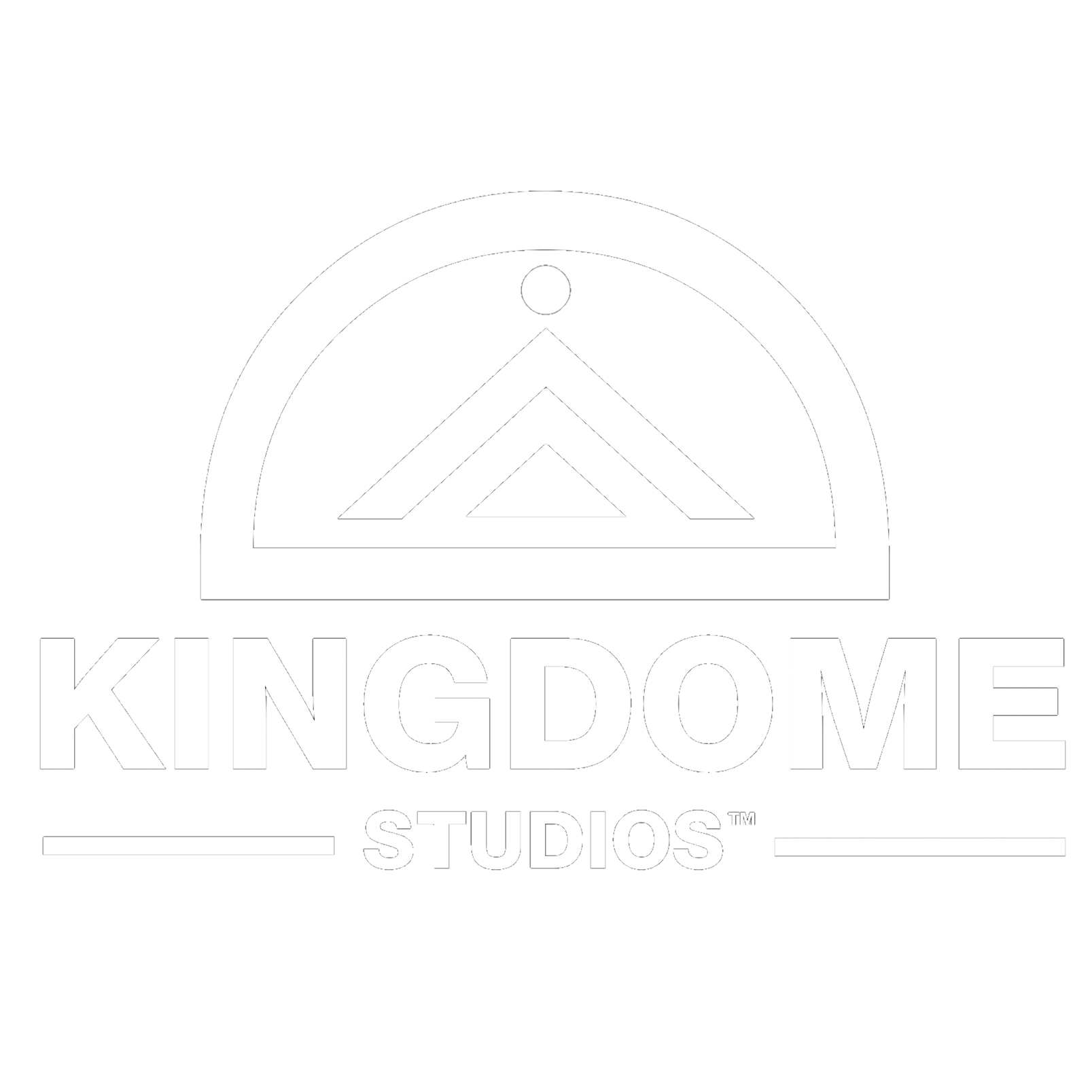 KingdomeStudios.com white logo for full-service Website Design, Redesign, SEO Services, Brand & Logo Design, Content Writing & Graphic Design, Photo Video & Editing, Digital Social Marketing, E-commerce Store