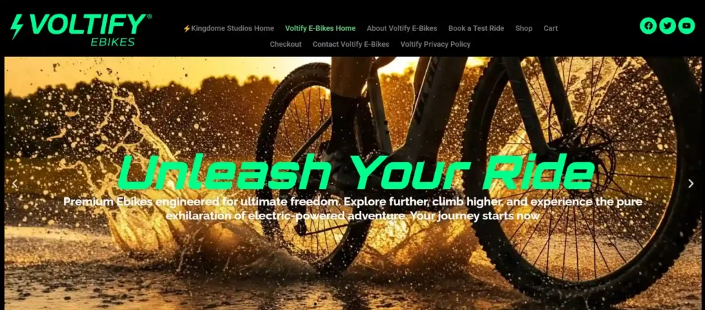 Voltify Ebike Homepage Portfolio Image