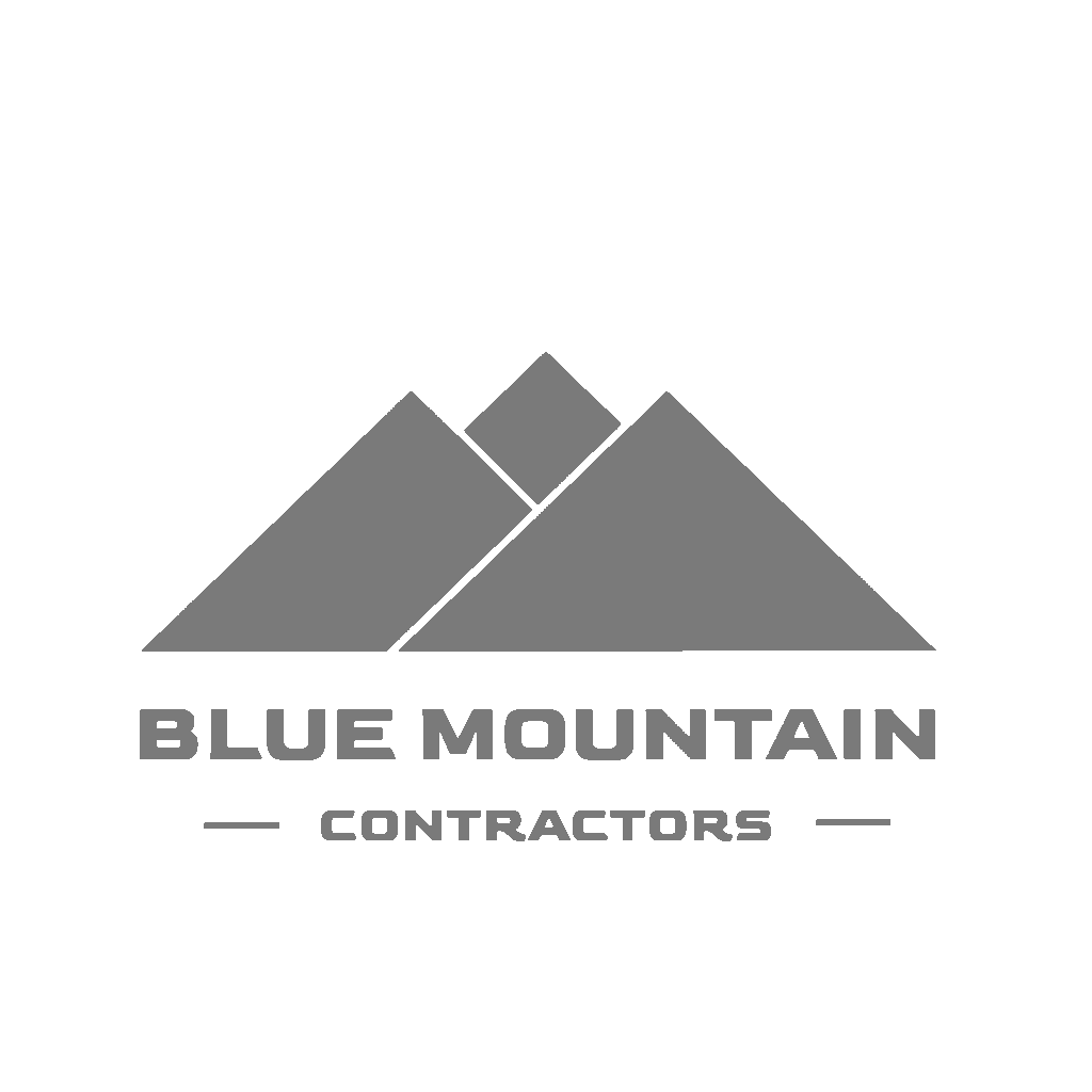 Blue Mountain Contractors Logo Grey