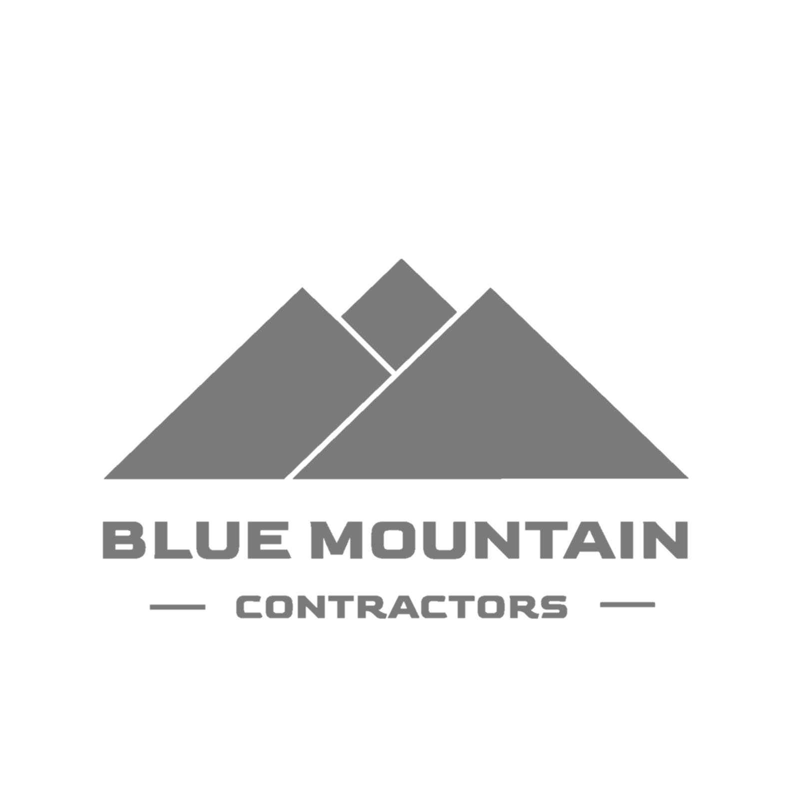 Blue Mountain Contractors Logo Grey