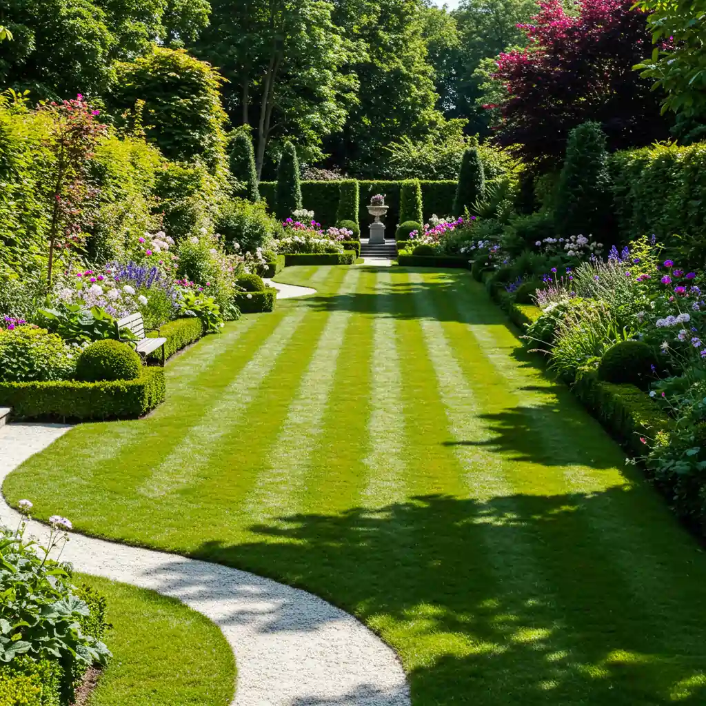 A beautiful sunny bench seting backyard done by the experts at Purity Landscaping in Miami Florida