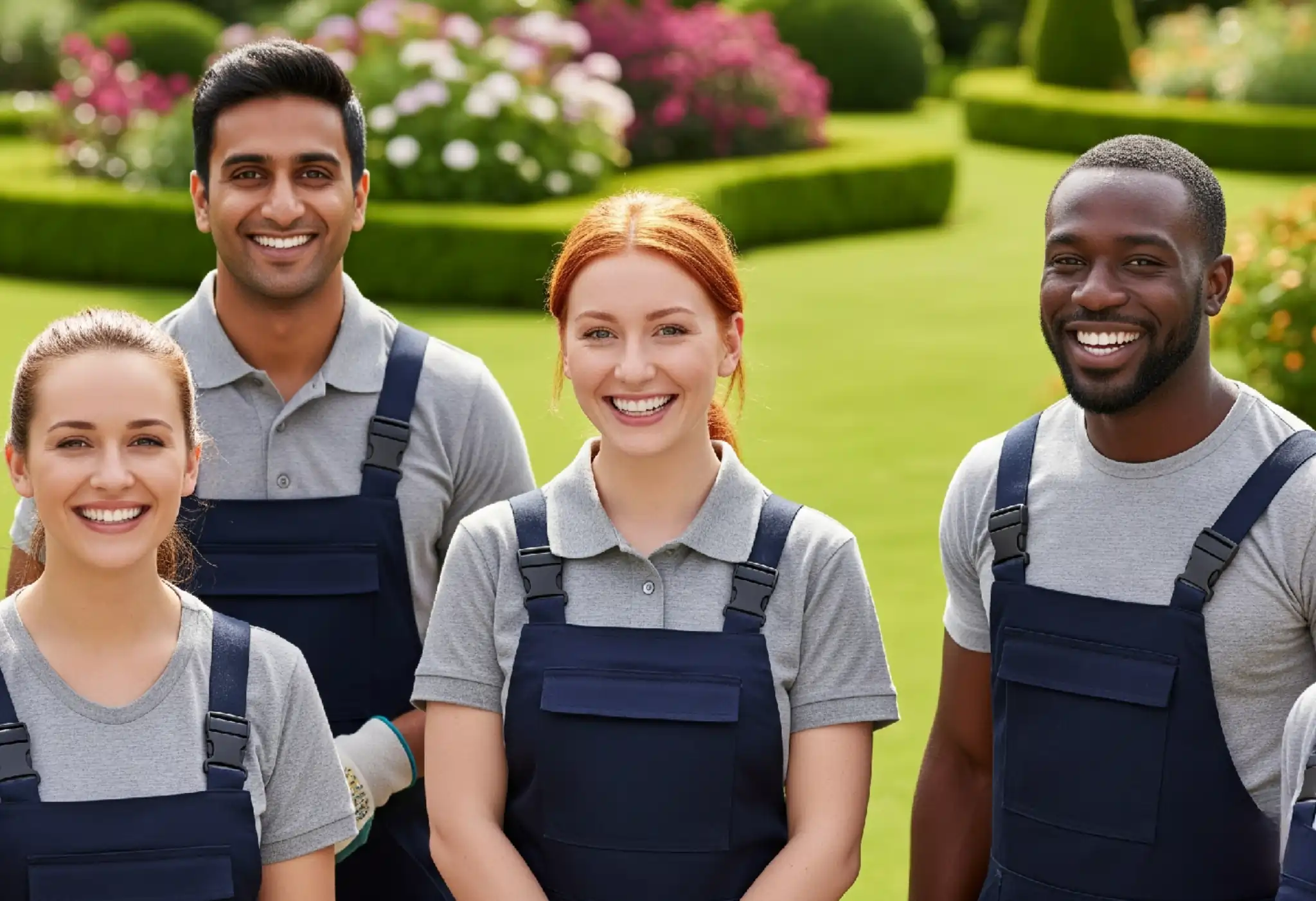 Smiling Purity Landscaping team ready to serve Miami, Florida. Contact us for expert landscape design, maintenance, and reliable service