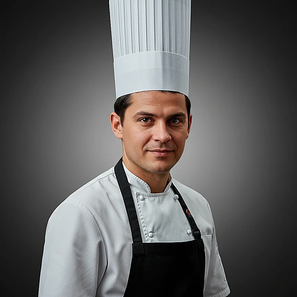 Executive Chef Emanuele Rossi from Bologna, Italy. Specializing in wood-fired cuisine, dry-aged steaks, and handcrafted Italian pastas, leading fine dining