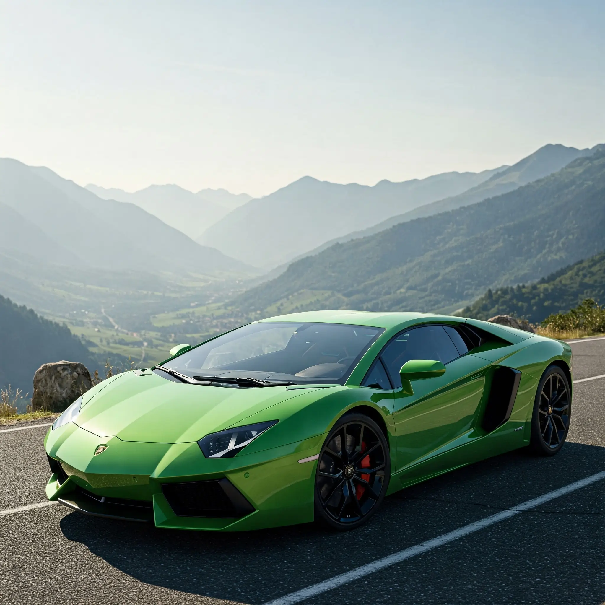 Experience exhilarating drives with Elite Exotics Car Club. A stunning green Lamborghini Aventador, showcasing premium exotic cars for our members. Ultimate driving adventure