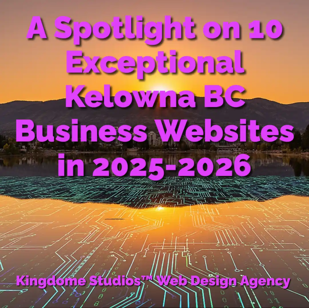 Kelowna Digital Showcase 2025-2026 10 exceptional Kelowna BC business websites spotlight. Modern web design and digital innovation by Kingdome Studios