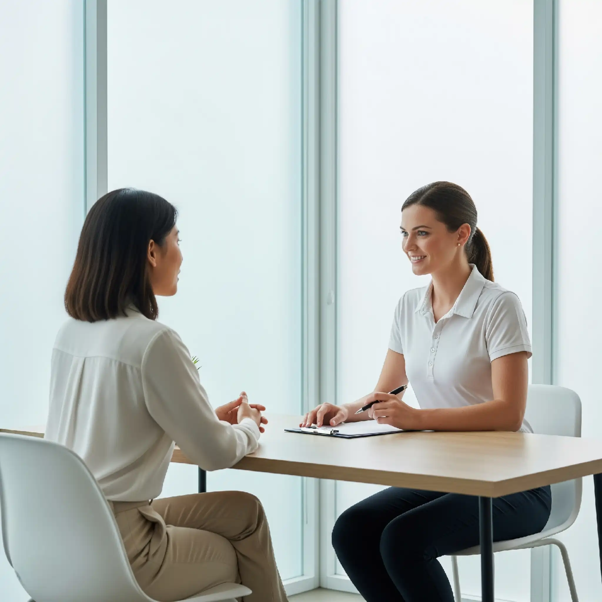 Maid-to-Clean-hiring-manager-conducts-a-welcoming-interview-showcasing-the-professional-and-supportive-start-to-a-career-with-our-commercial-and-residential-cleaning-company-in-Vancouver-BC