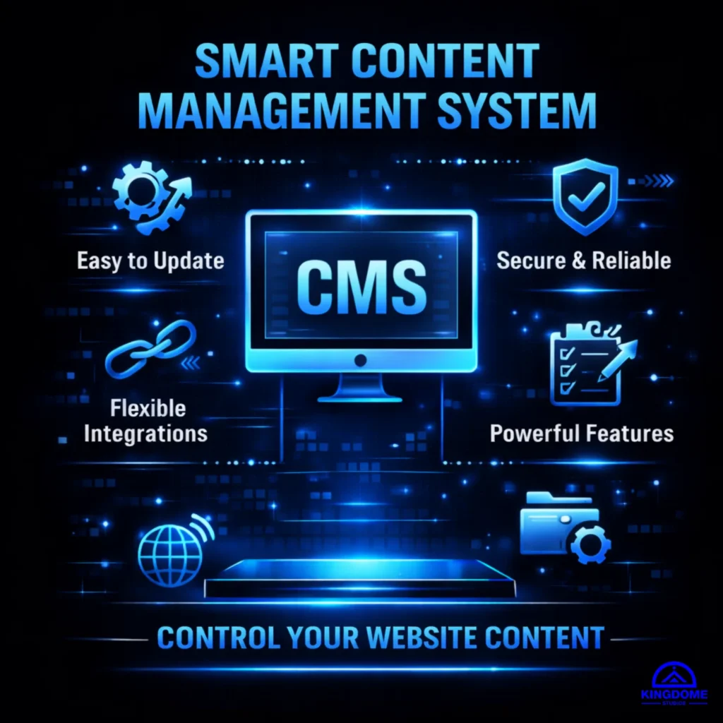 KingdomeStudios.com graphic for Content Writing & Graphic Design_ Engaging Content, Visual Design, Targeted Messaging, and Professional Quality. Services to elevate your online presence