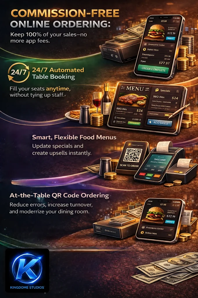 A professional digital ordering interface for a Coquitlam restaurant, showcasing integrated tools from the Best Restaurant Website Design Company in Coquitlam BC