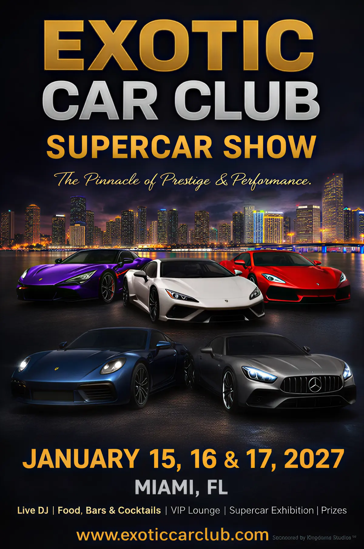 Supercar Meet Flyer January 15, 16 and 17th 2027
